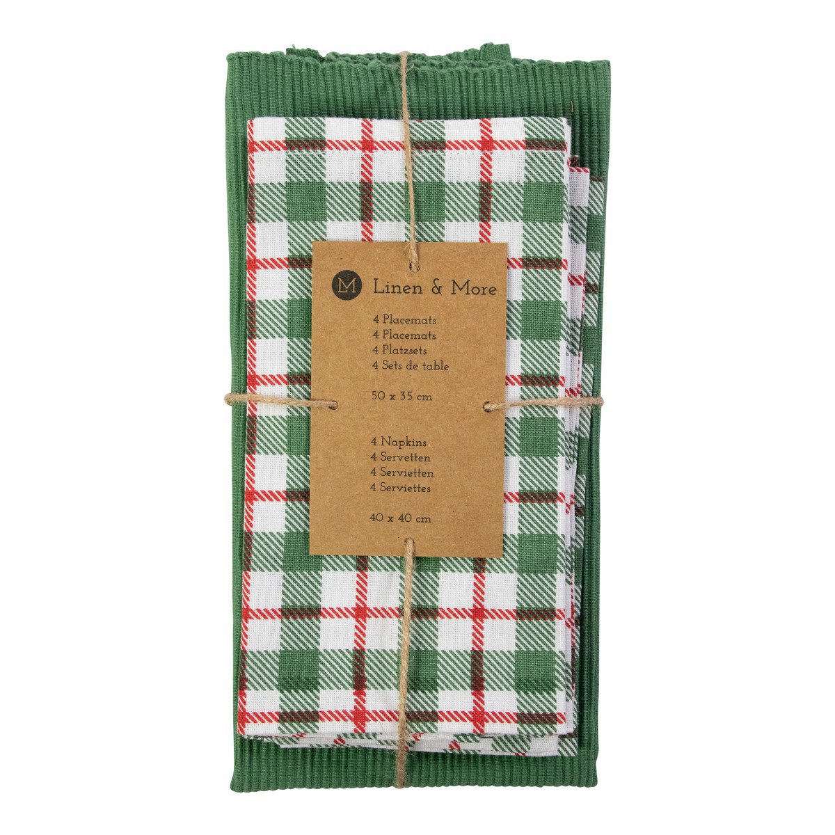 Ferdi Servet Placemat 40x40 en 35x50cm set van 8