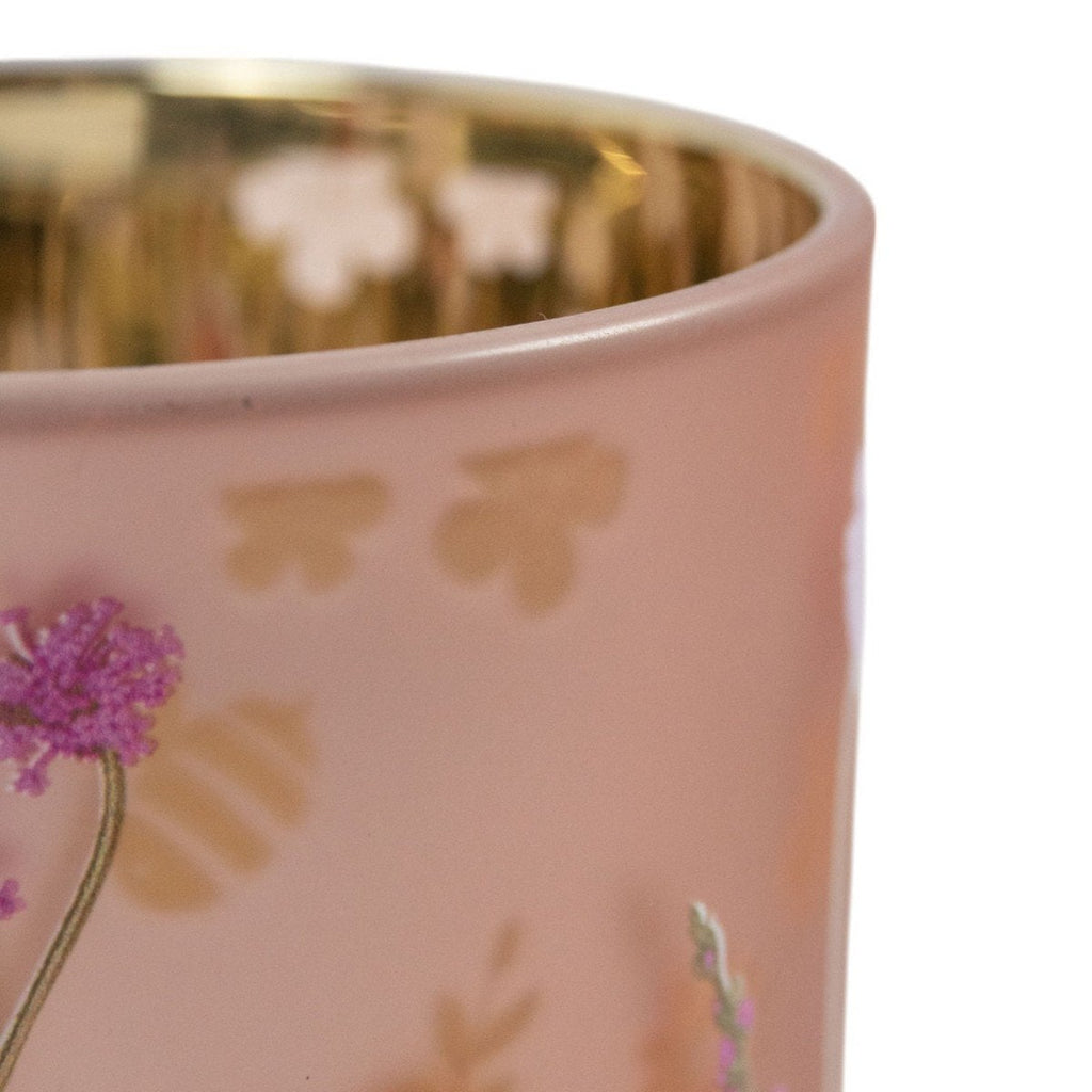 Theelichthouder wilde bloemen hommel large 18cm