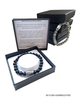 Heren armband Lapis Lazuli 8 mm met Boeddha kraal