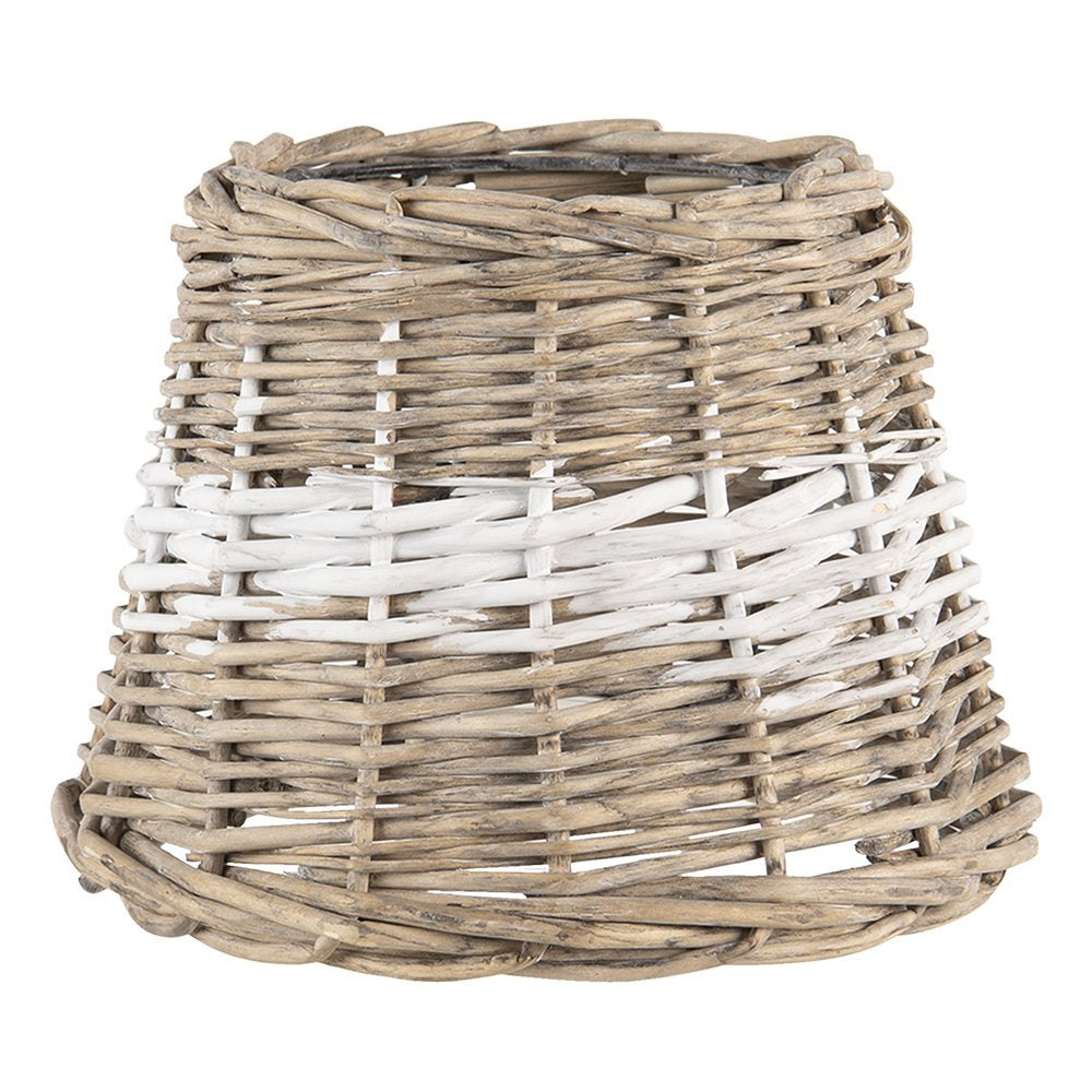 Lampenkap Ø 20x15 cm Bruin Rotan Stoffen Lampenkap