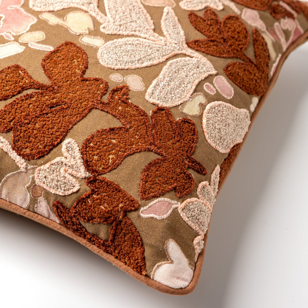 Lydia | Kussen | 45x45 cm tabak Brown | Bruin | Hoii | Met luxe binnenkussen