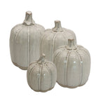 Decoratie Pompoen 12 cm Beige Porselein