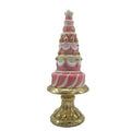 Decoratie Beeld Taart Ø 8x 21 cm Roze Polyresin