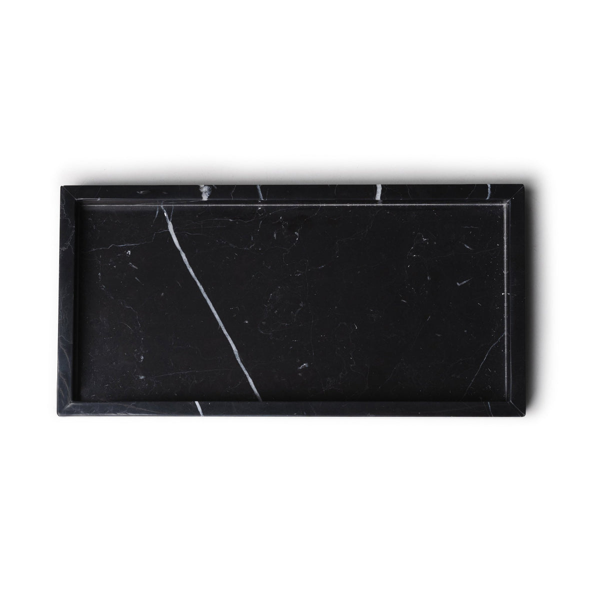 Marmer dienblad zwart 30x15cm