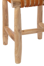 J-Line kruk - hout - oranje