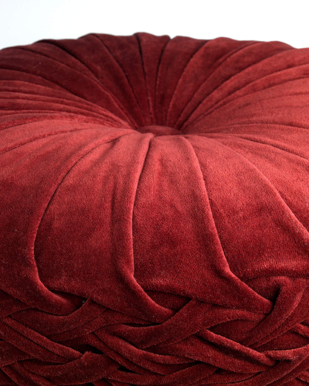 Dutch Decor Kaja - Kussen 40 cm - Rond - Merlot - Rood