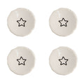 Deurknop Set van 4 Ø 4 cm Beige Keramiek Ster Meubelknop