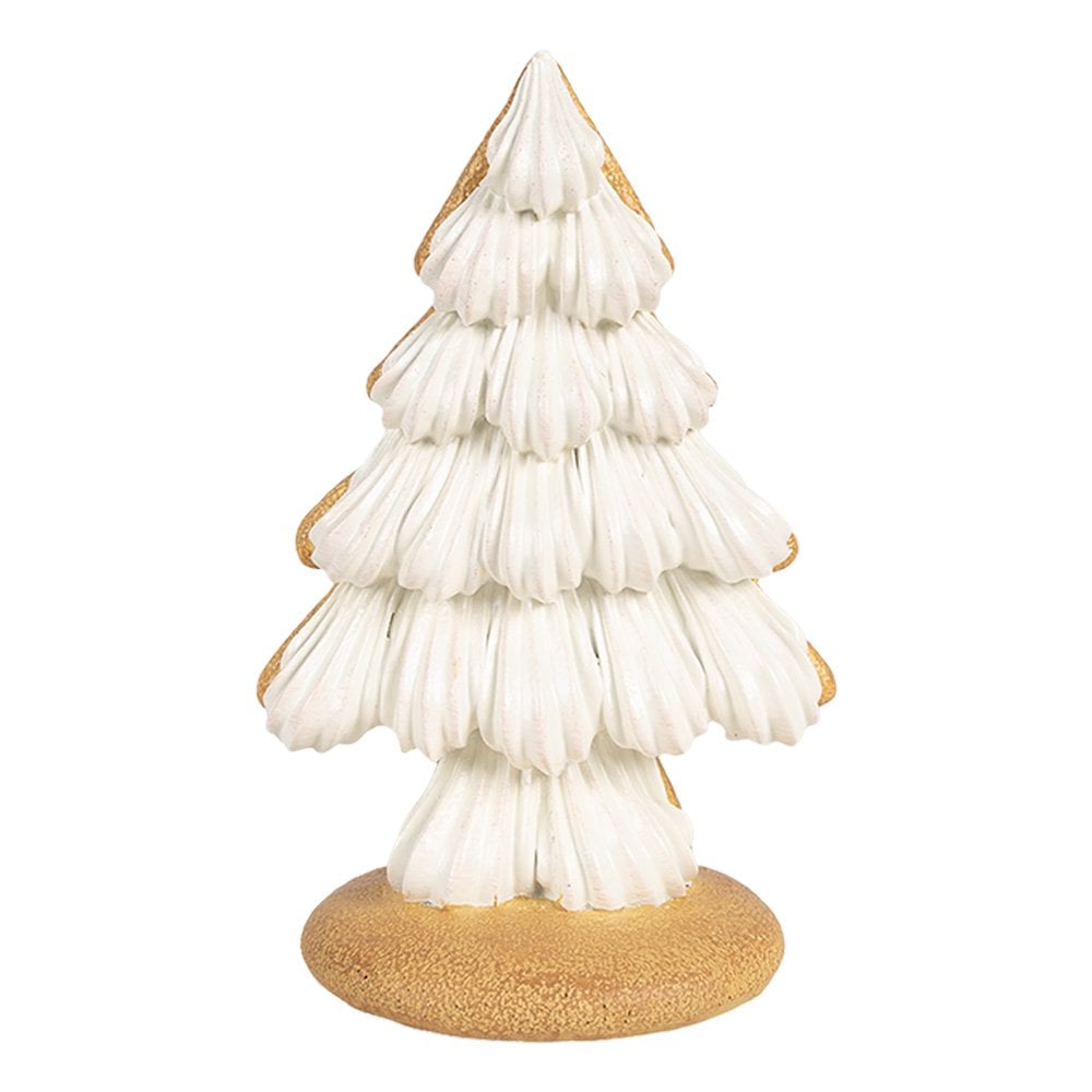 Kerstdecoratie Kerstbomen 13x10x21 cm Beige Polyresin