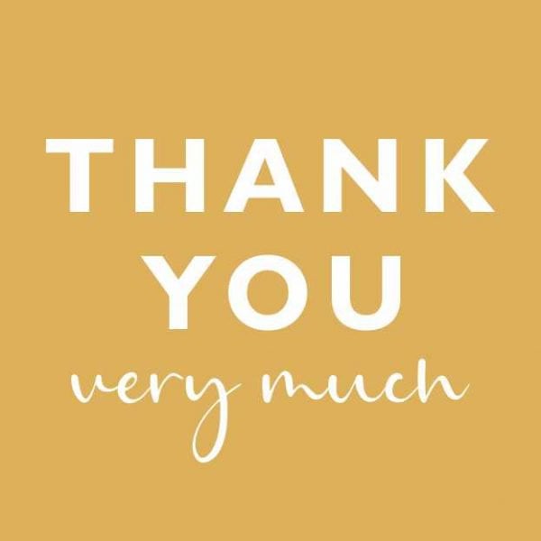 Cadeau kaartjes - Thank you - 20 stuks