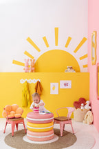 J-Line kinderstoel Evi - ijzer - donkerroze