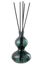 J-Line geurolie cedar Breeze - glas - donkergroen - large