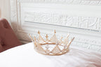 Hoofdband Vrouwen Kroon Ø 14x7 cm Goudkleurig Metaal