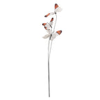 Decoratie Tak Vlinder 10x10x65 cm Beige Textiel