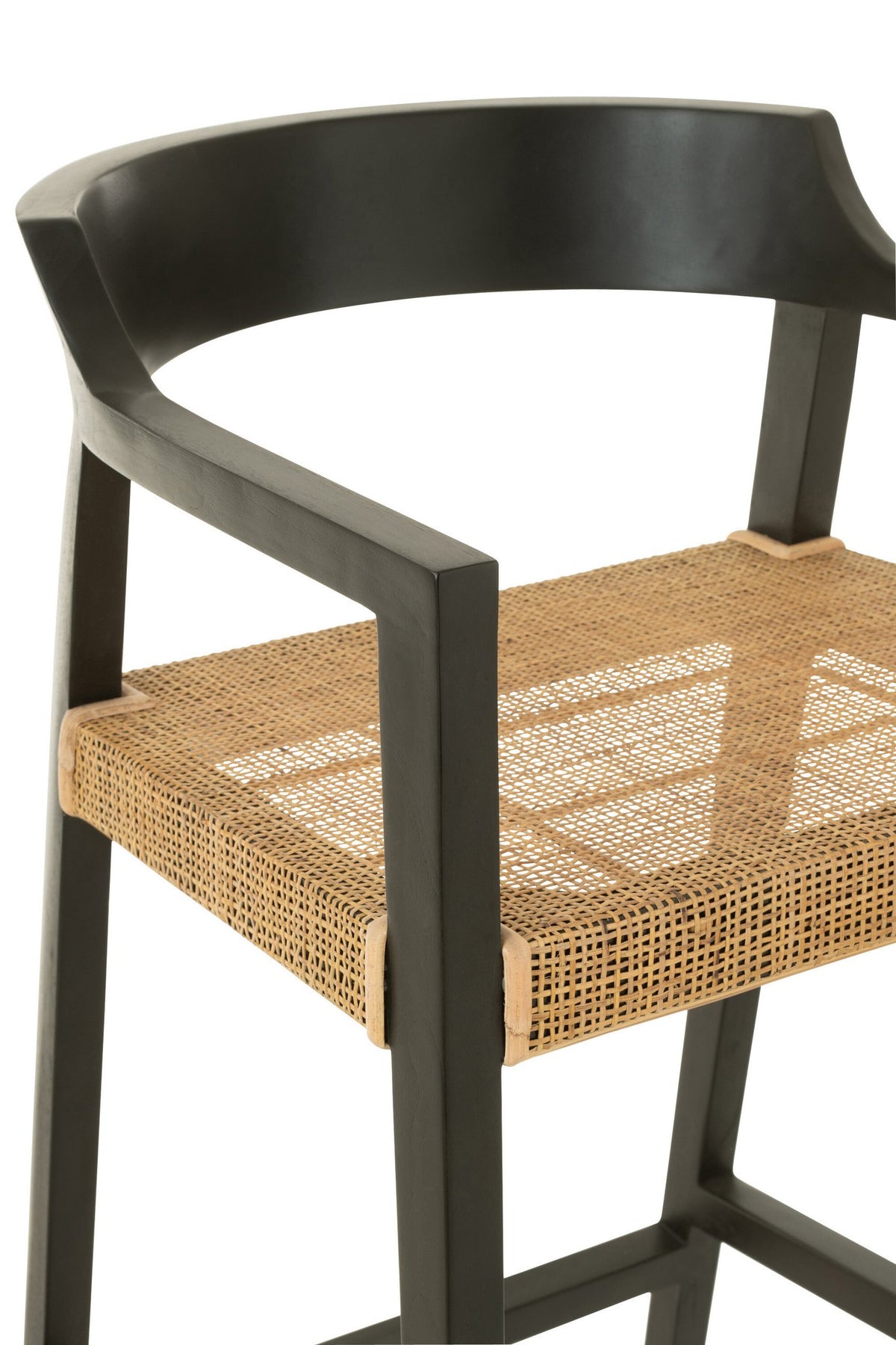 J-Line barstoel Emma - hout - zwart/bruin