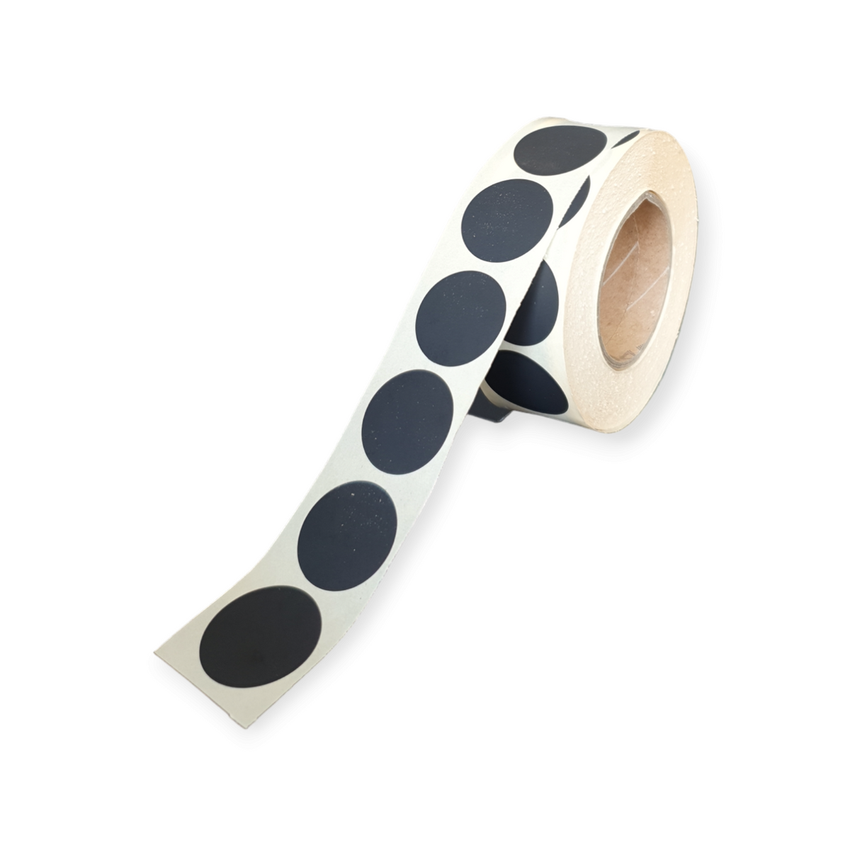 Blanco etiketten - Rond 25mm - mat zwart
