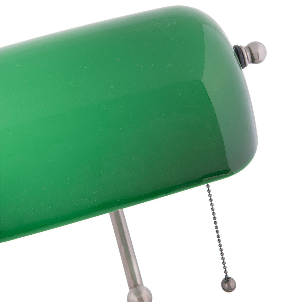 Bureaulamp Bankierslamp 27x17x41 cm Groen Metaal Tafellamp