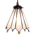 Hanglamp Tiffany Ø 18x90 cm Roze Glas Hanglamp Eettafel