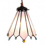 Hanglamp Tiffany Ø 18x90 cm Roze Glas Hanglamp Eettafel