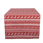 Tafelloper 50x140 cm Rood Katoen Hert