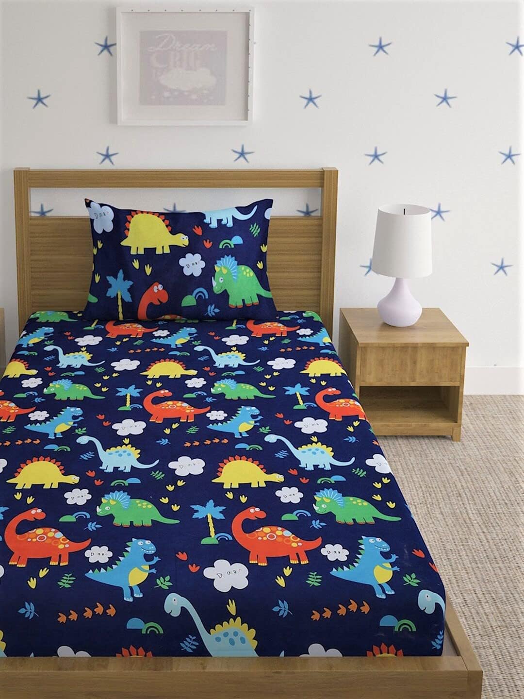 Kinderlakenset - kreukvrij microvezel - eenpersoons (60x90") met kussensloop