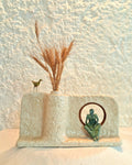 Sculpturale vaas van papier-maché