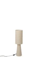 J-Line lamp op voet - textiel - beige - small