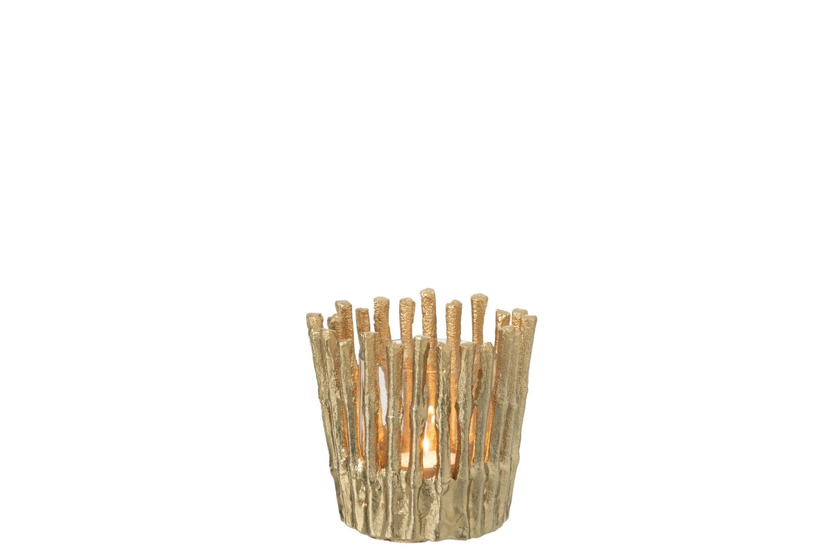 J-Line kaarshouder - aluminium - goud - S