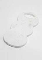 Wit marmeren dienblad Cloud Design - Donutvorm