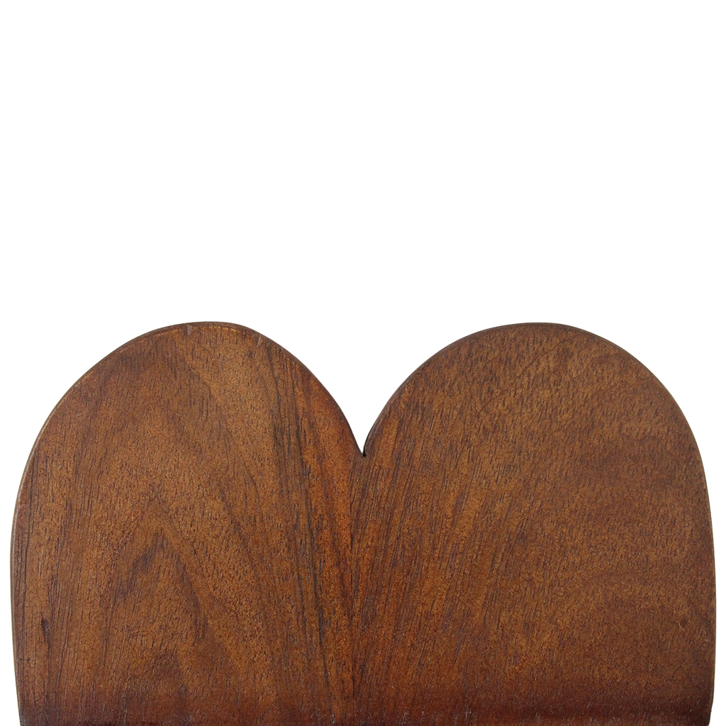 Bullnose mangohouten wandplank Heart