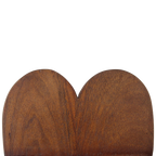 Bullnose mangohouten wandplank Heart