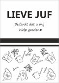 Lieve juf - wenskaart