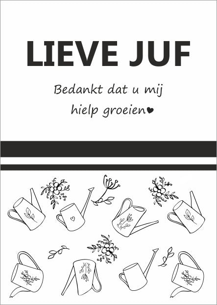 Lieve juf - wenskaart