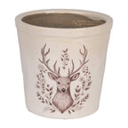 Bloempot Ø 17x16 cm Beige Keramiek Hert
