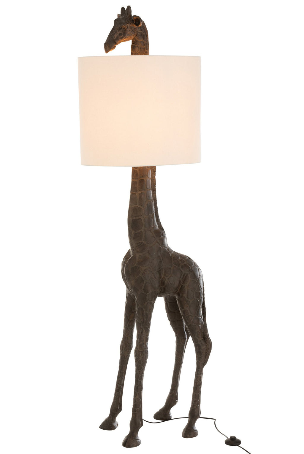 J-Line lamp Giraf - polyresin - donkerbruin