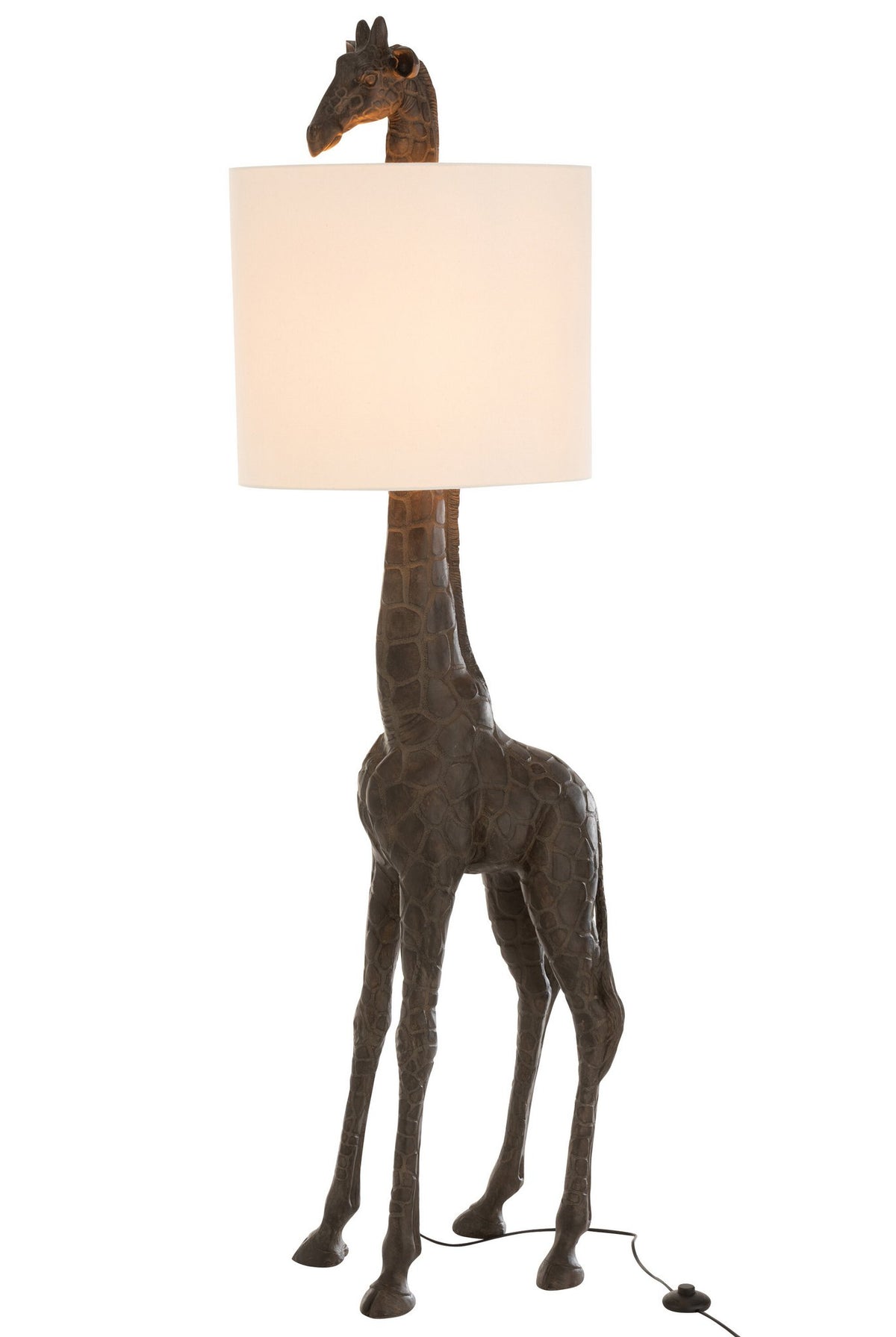 J-Line lamp Giraf - polyresin - donkerbruin
