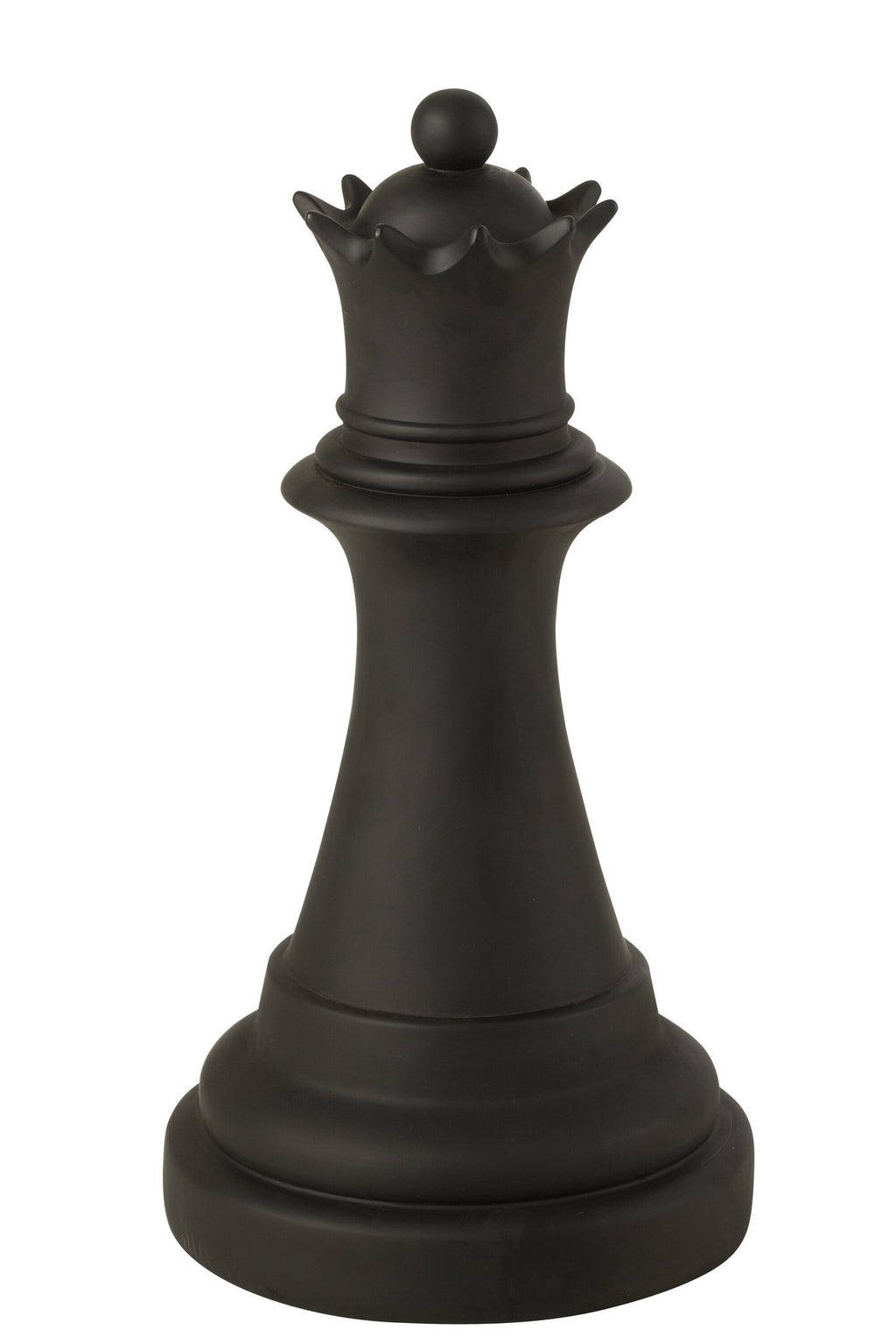 J-Line decoratie Schaakstuk Koningin - polyresin - zwart