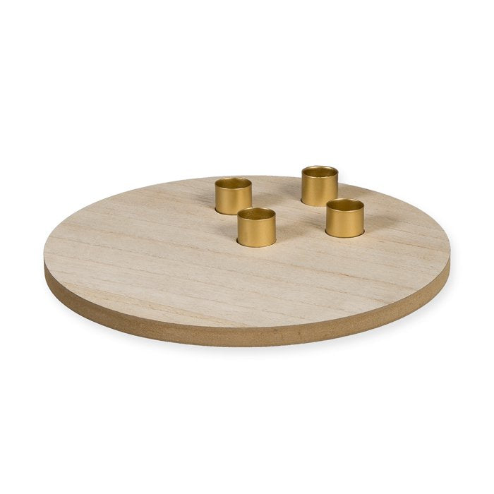 Houten kaarsenbakje Ø ca. 25 cm