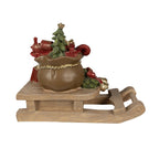 Beeld Slee 38x16x29 cm Bruin Polyresin Kerstdecoratie