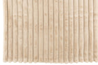 J-Line plaid Large Corduroy - polyester - beige - 180 x 130 cm