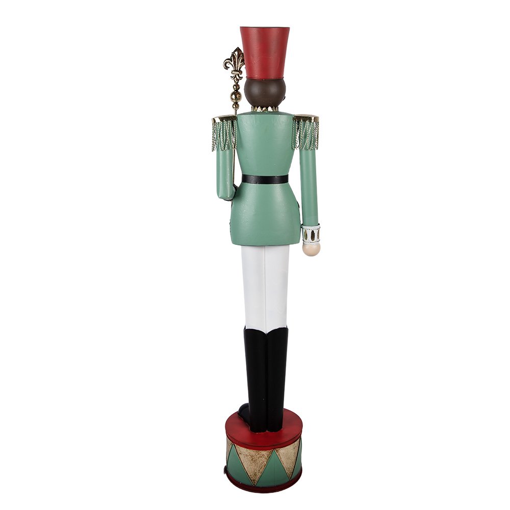 Kerstdecoratie Beeld Notenkraker 35x27x151 cm Groen Metaal