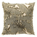 Dutch Decor Nilo - Kussen 45x45 cm - Bladmotief - Oliegroen - Groen