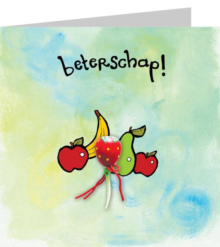 P12 Wenskaart met gelukspoppetje beterschap