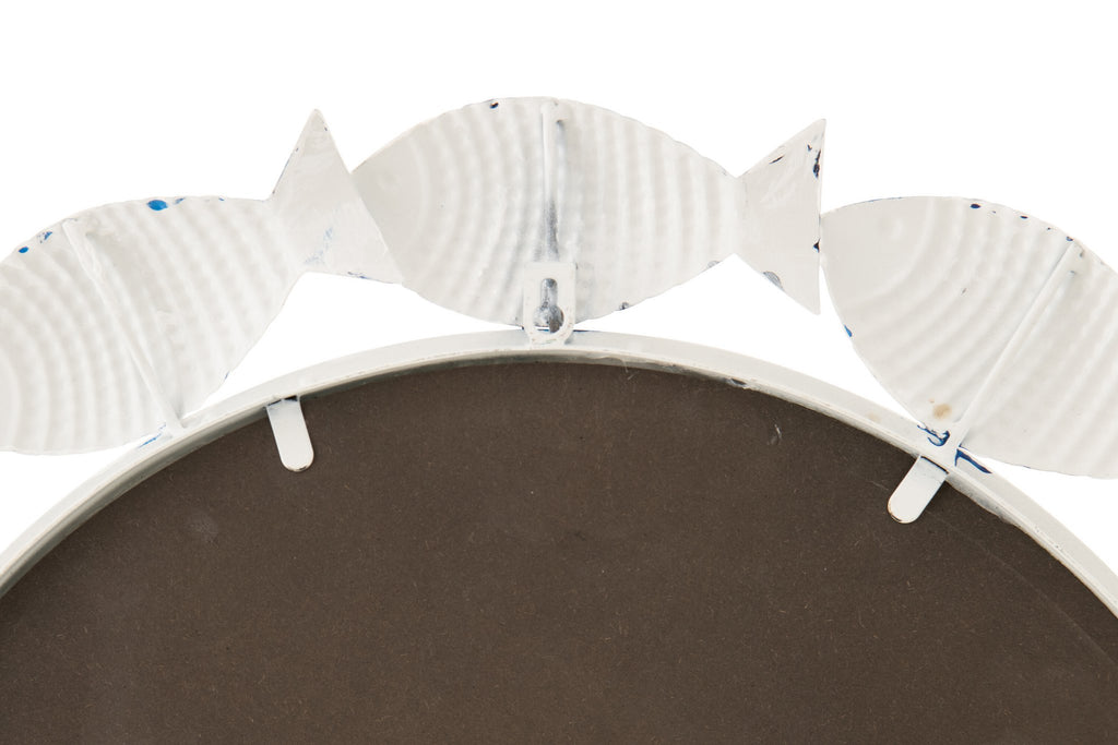 J-Line spiegel Vis - ijzer - wit