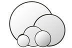 J-Line spiegel Rond - metaal - zwart - extra large - Ø 110 cm