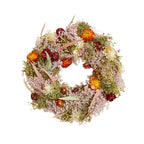 Veelkleurige gedroogde bloemenkrans