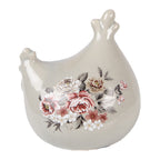 Decoratie Beeld Kip 12x11x13 cm Grijs Keramiek