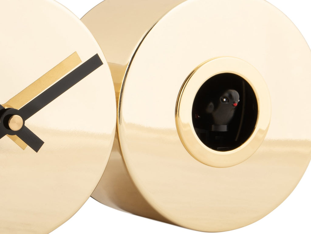 Wandklok Duo Koekoek Verguld