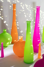 J-Line vaas Bottle - glas - roze - large - 100 cm hoog