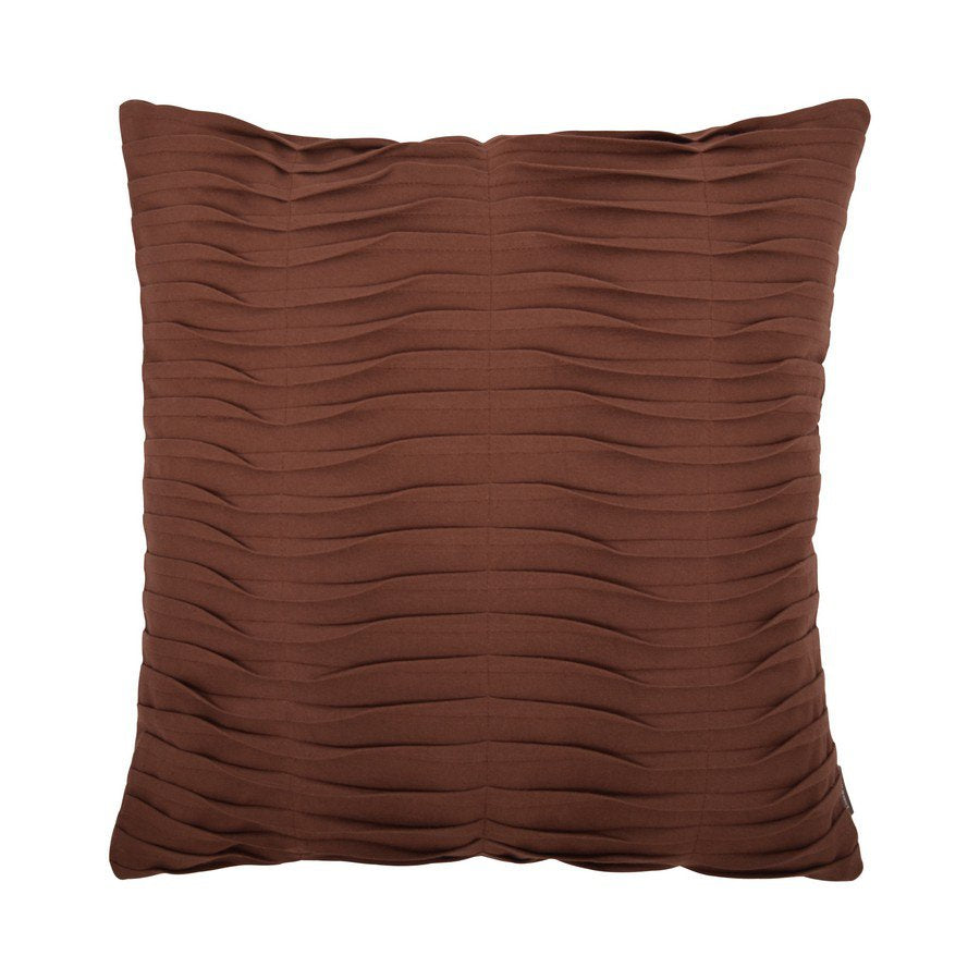 Geplooid kussen bruin 45x45cm