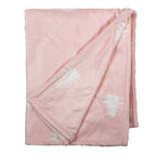 Plaid 130x170 cm Roze Wit Polyester Kerstbomen Deken